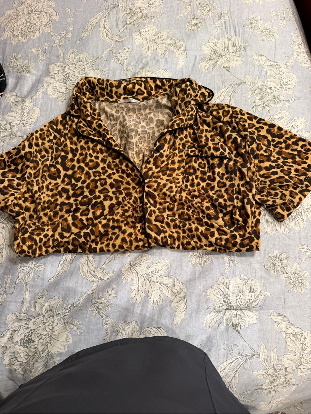 Short sleeve button up tops and short PJ sets